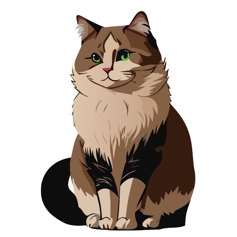 Illustration de style chat d’intérieur mignon