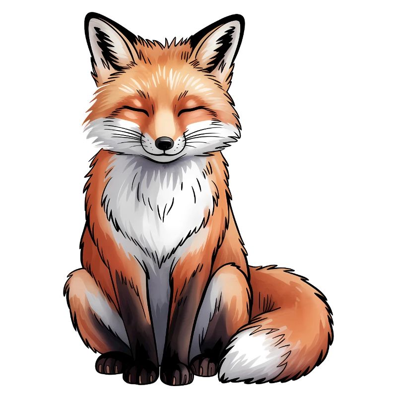 Fuchs sitzend