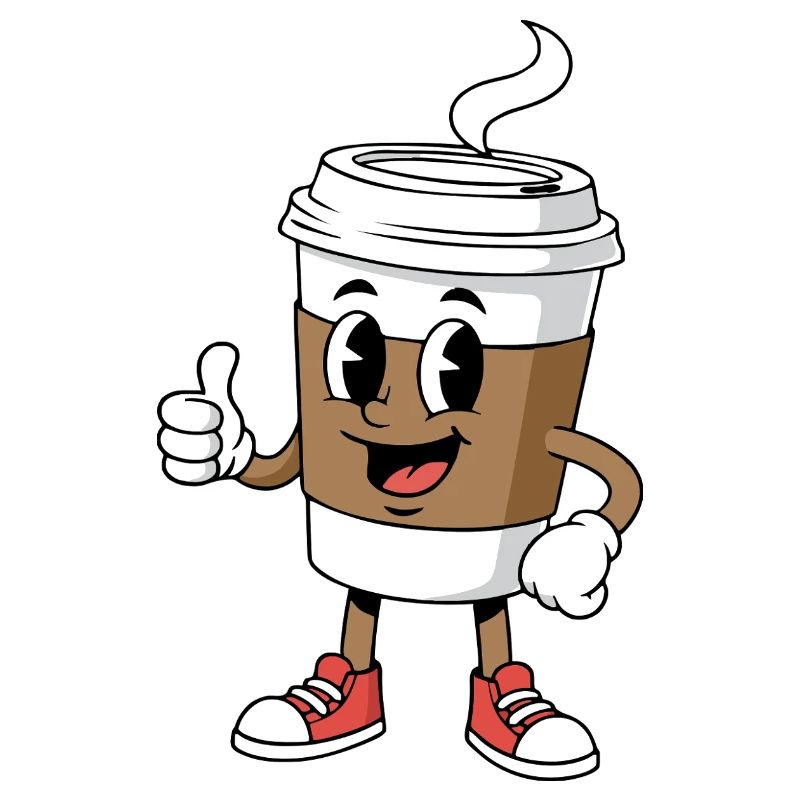 Cartoon Coffee Cup Comic Caffeine