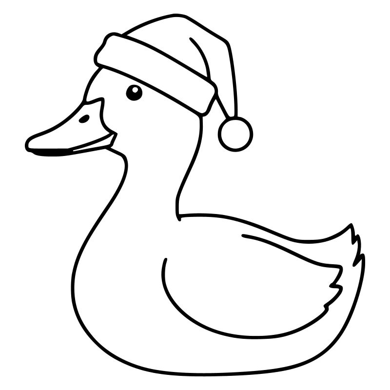 Art de lignes de canard de Noël