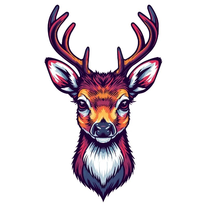 Deer Head Cool Cute