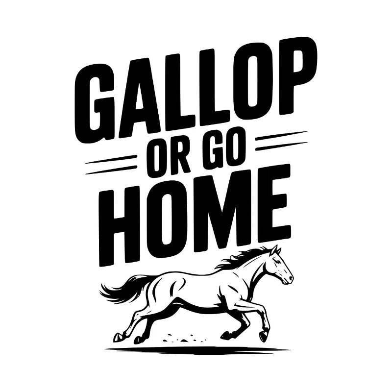 Galoppieren oder nach Hause gehen