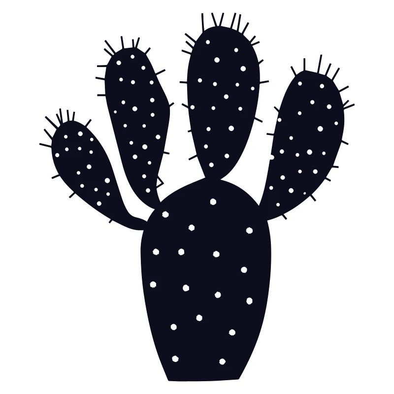 Mitternachtskaktus-Silhouette