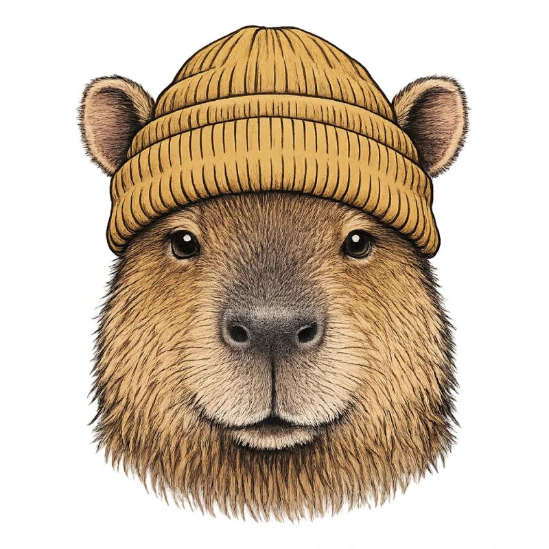 Capybara avec coiffe