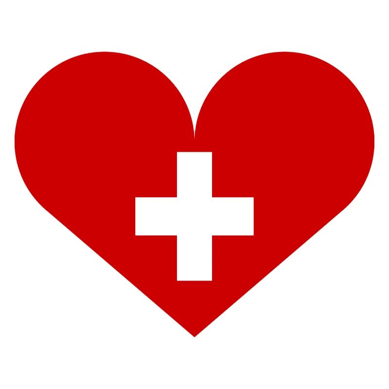 Schweizer Flagge mit Herz
