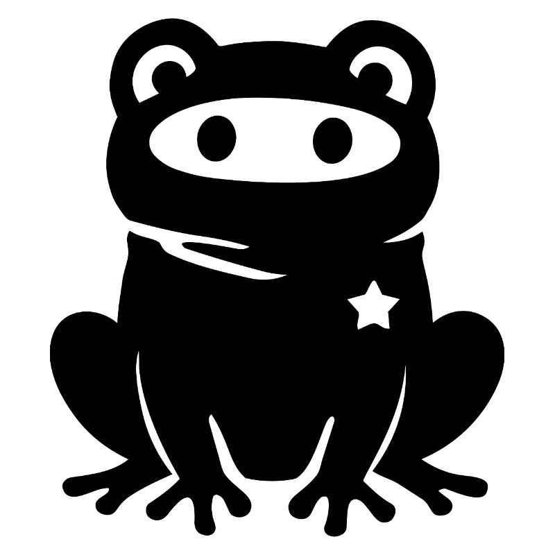 Frosc masqué avec étoile – Antifascism Antifa