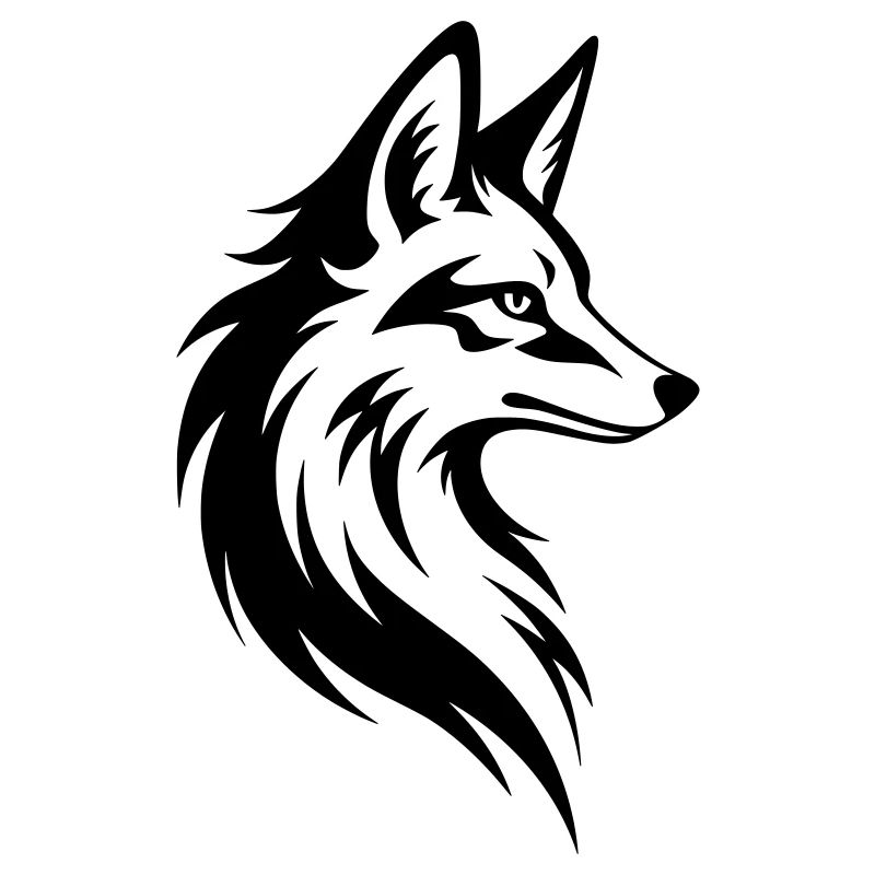 Fox Head Minimal Tattoo Style