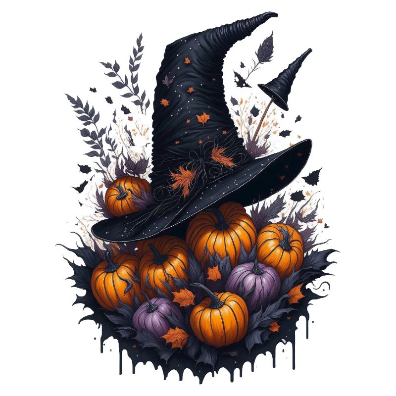 Witch Hat Pumpkin Autumn Magic