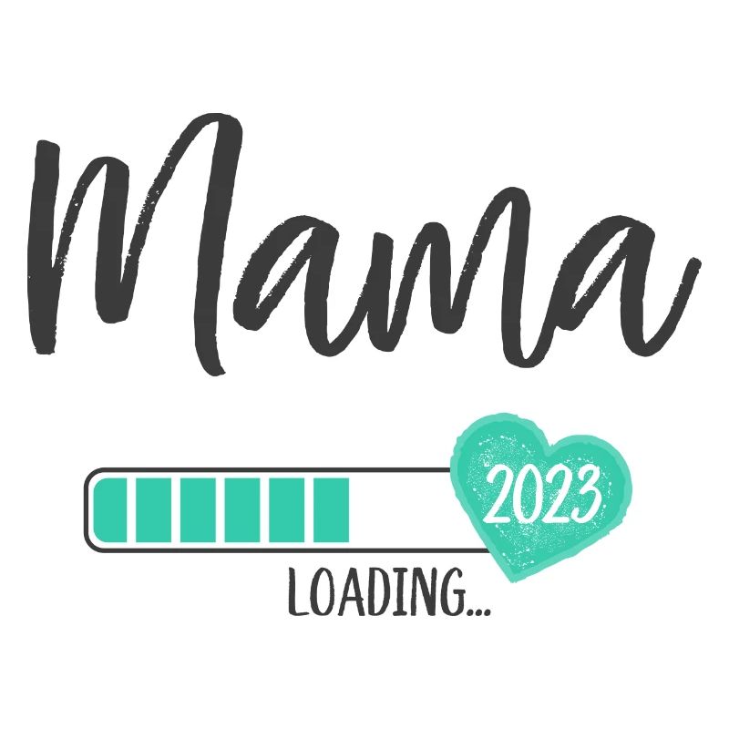 Mama Loading 2023 Herz Junge Werdende Mama