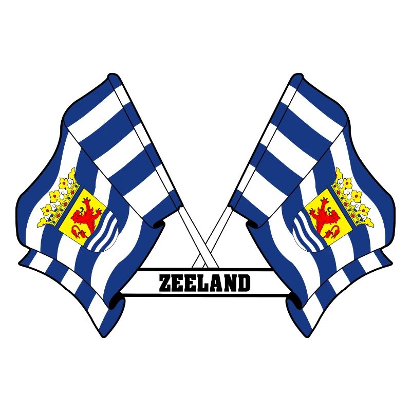 Two flags text ZEELAND