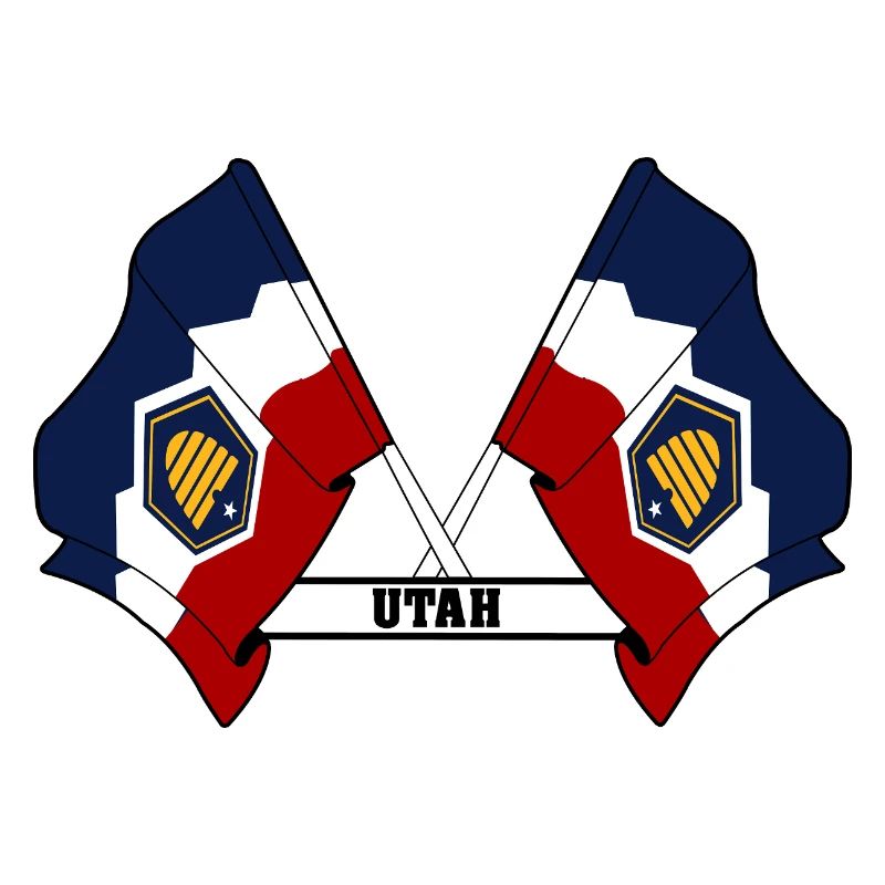 Texte à deux drapeaux UTAH