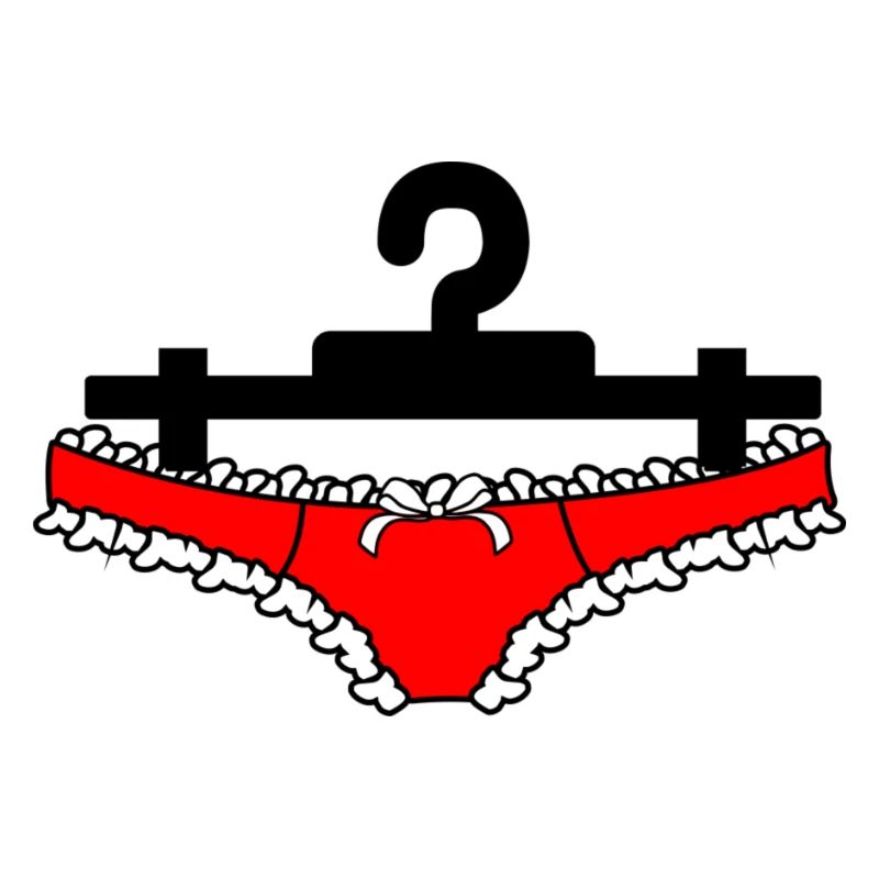 Dessous-Slips oder Damenunterhosen hängen an der Kleidung