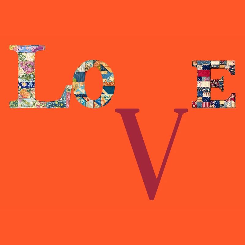 Love Patchwork Typography