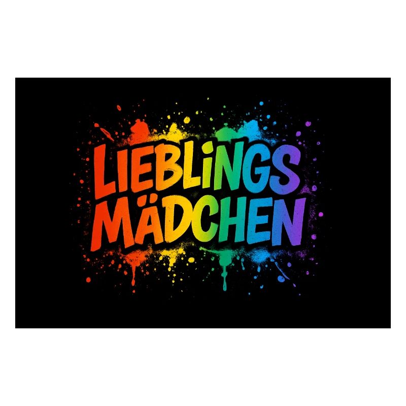 Lieblingsmädchen – Buntes Graffiti mit Farbspritze