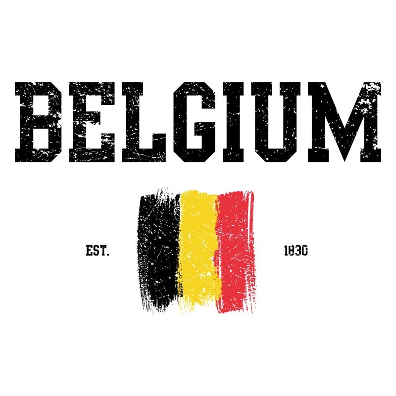 Impression d’art abstraite drapeau belge