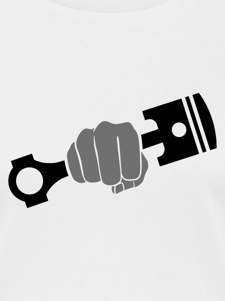 Fist holds engine piston