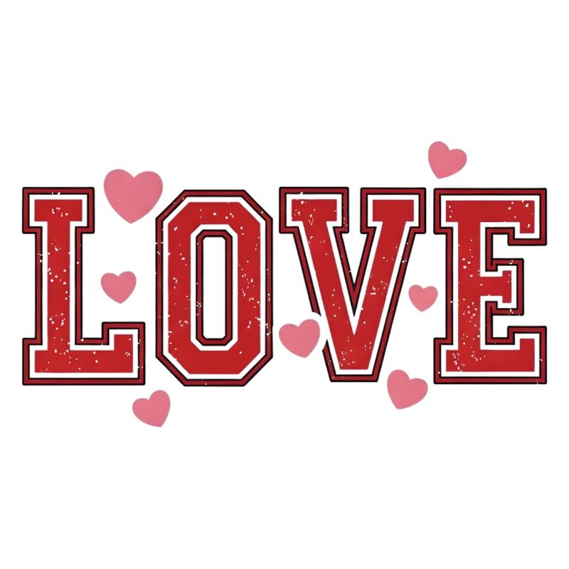 Love Typography – Déclaration d’amour avec des cœurs
