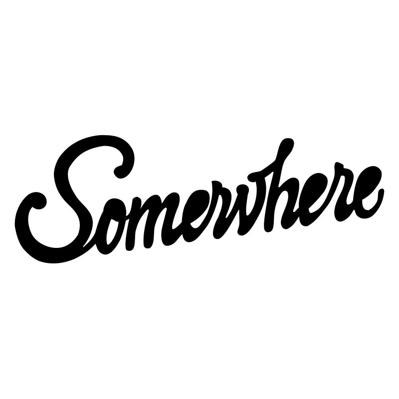 Quelque part Calligraphie Conception de Lettrage à la Main