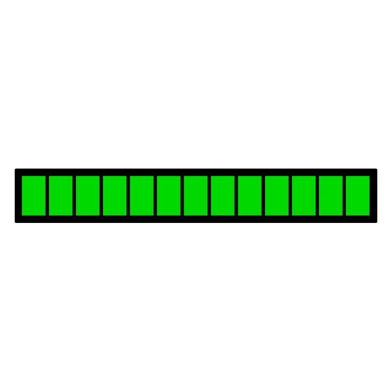 Barre de chargement rectangle Noir Vert (100%)