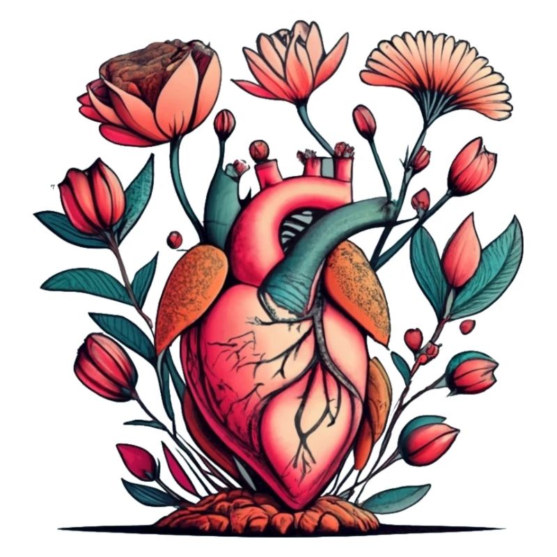 Explosion d’anatomie florale du cœur