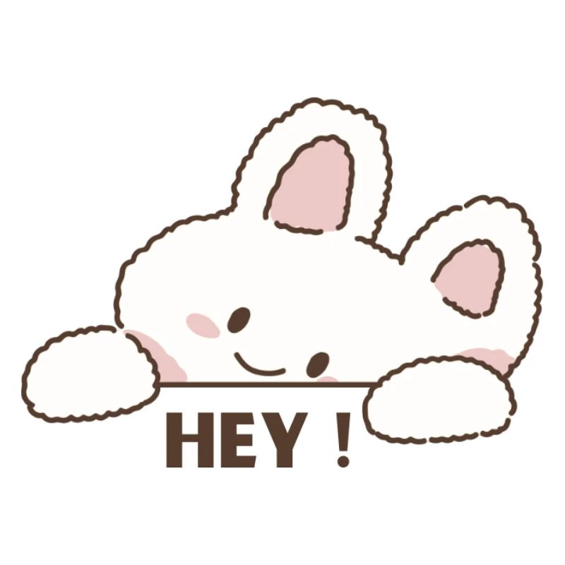 Câlin Salut – Message de dessin animé mignon