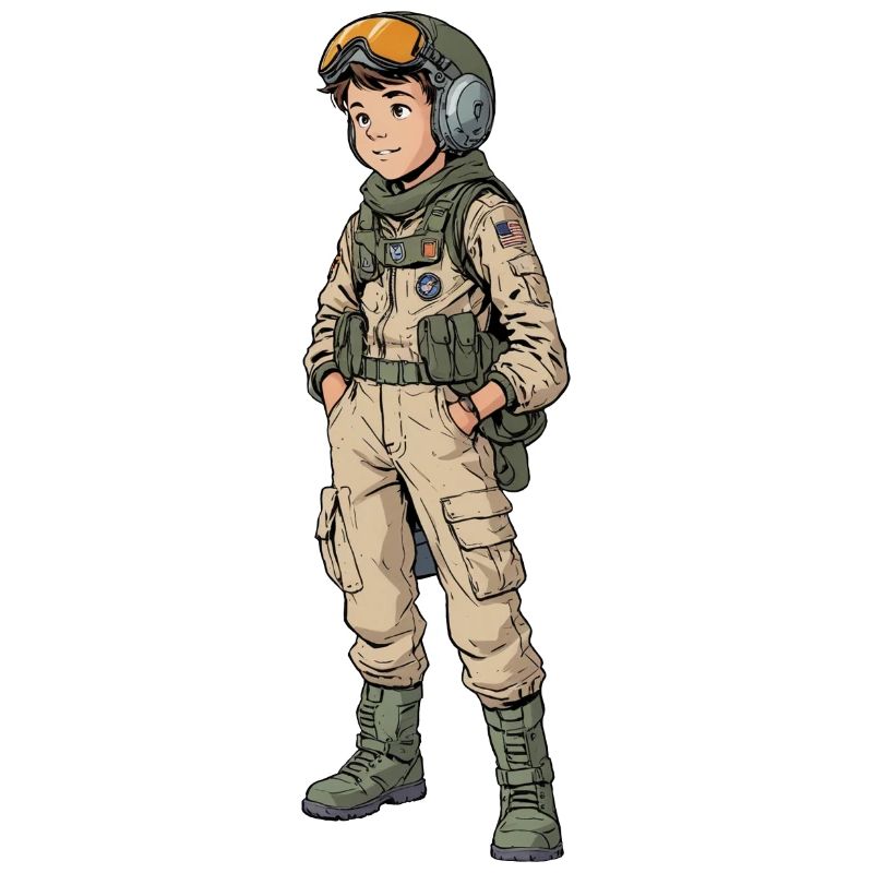 Vintage Comic Kampfpilot