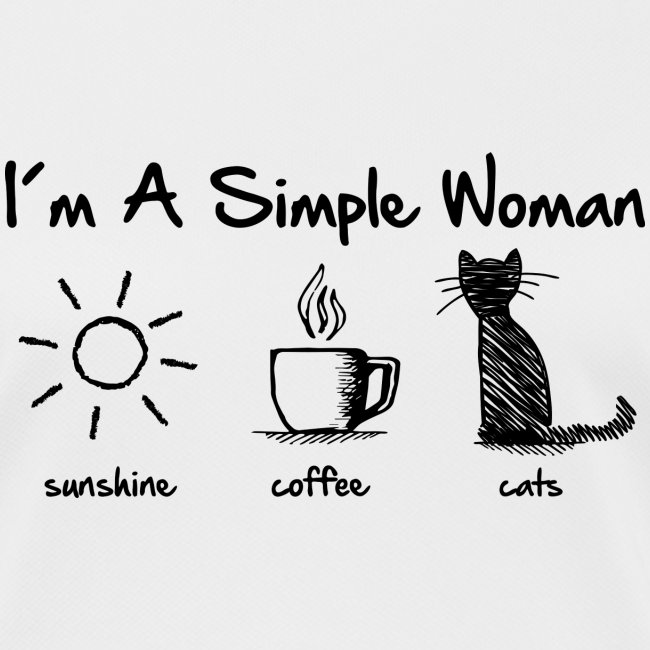 simple woman cats - Frauen T-Shirt atmungsaktiv