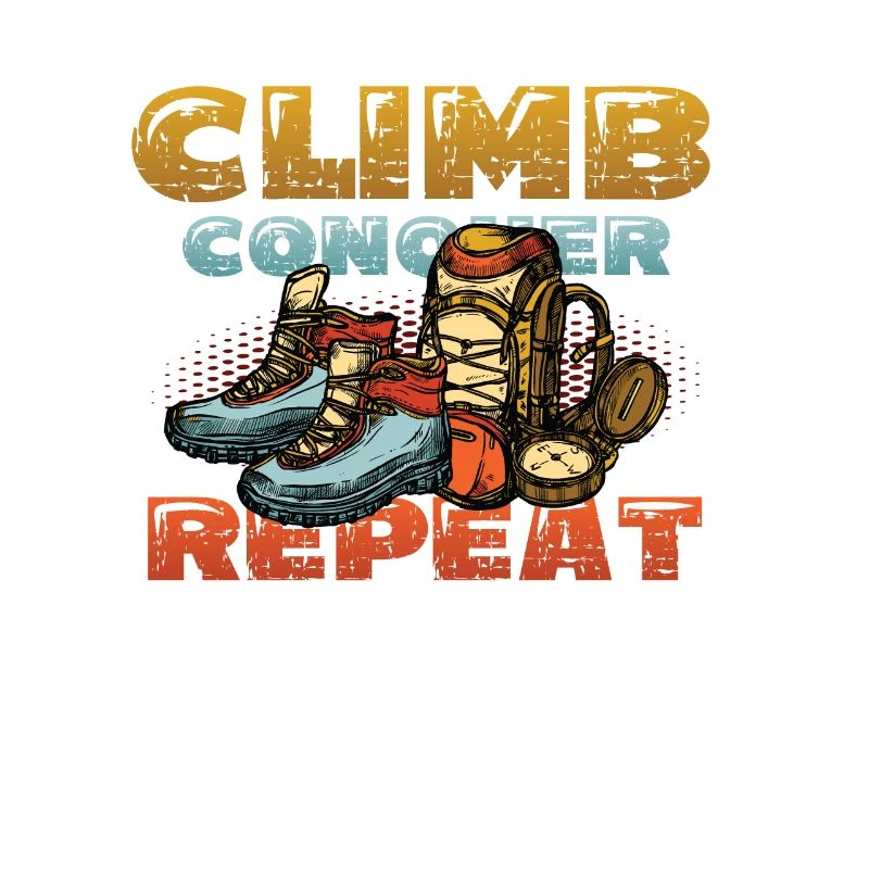 Climbing, conquering, repeating, mountaineering