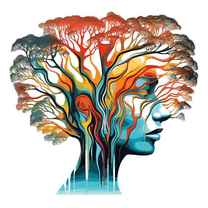Optical Illusion Head-Tree