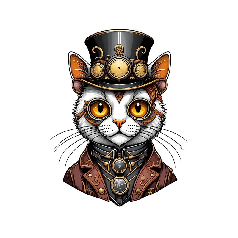 Chat steampunk