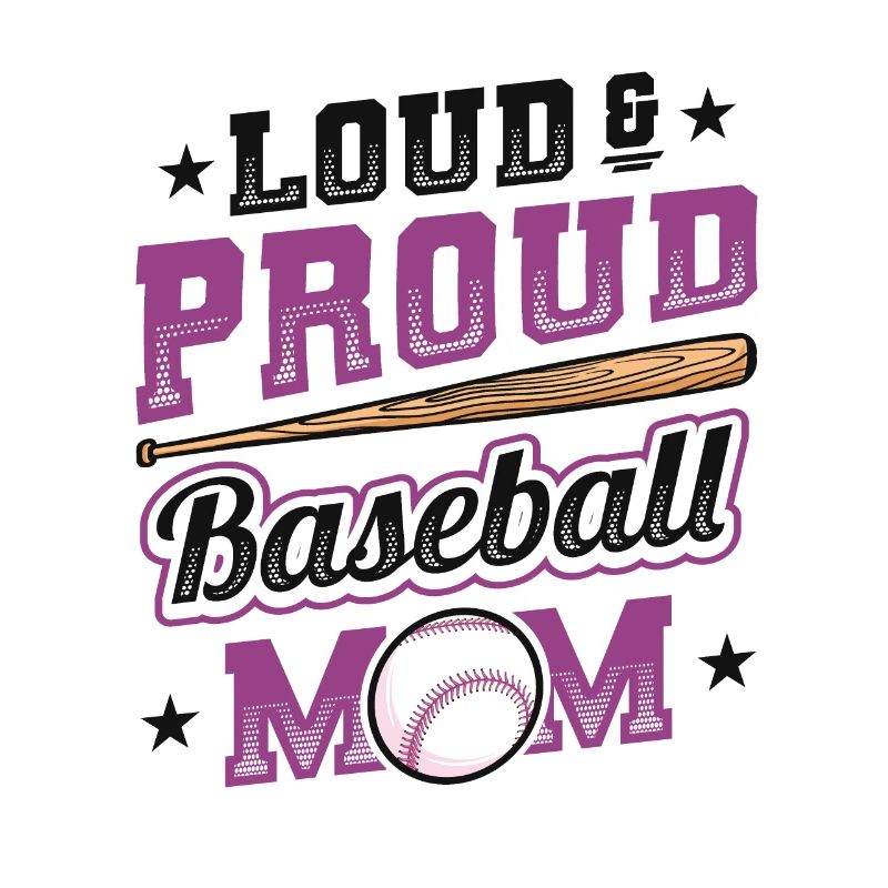 Laut und stolzer Baseball-Mutter