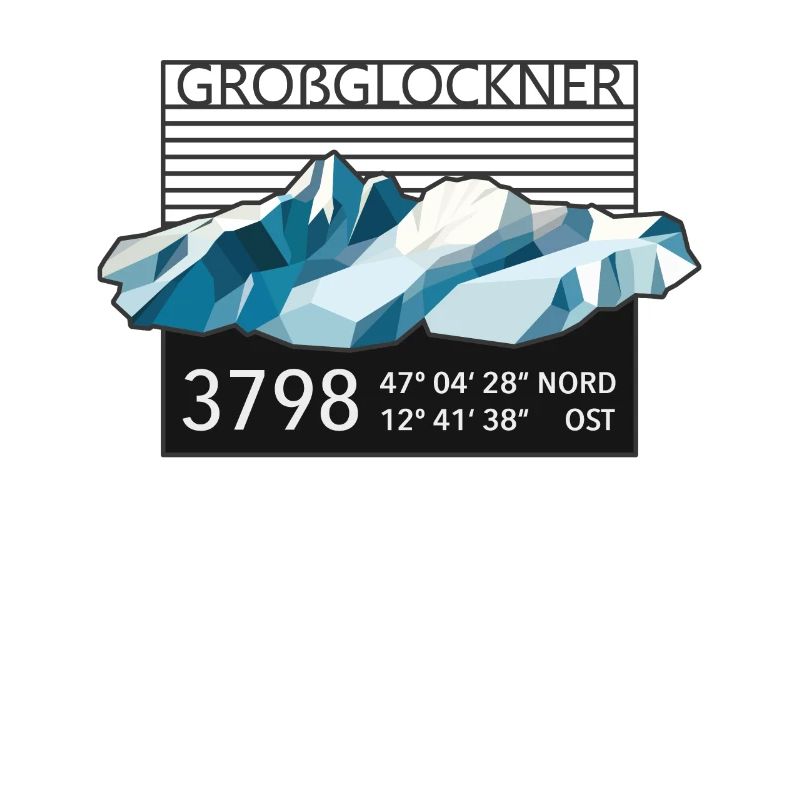 Grossglockner 3798m sommet de montagne low poly Autriche
