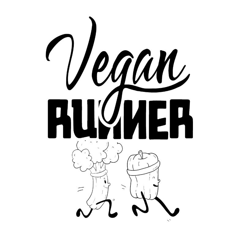 Vegan Runner Marathon Jogger Running Jogging