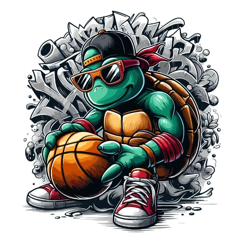 Basketball Turtle Sunglasses Graffiti