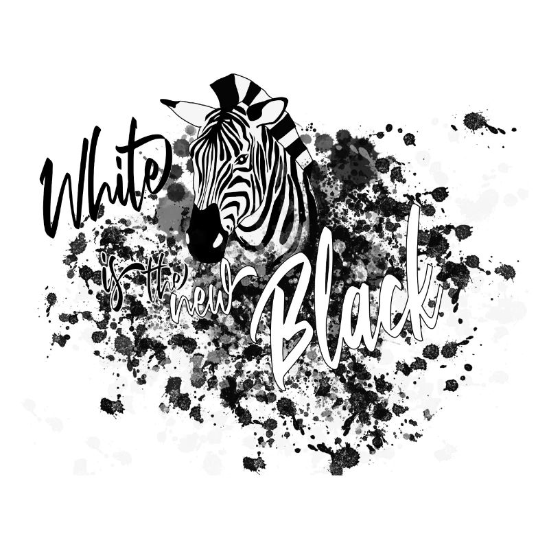 Zebra White Black