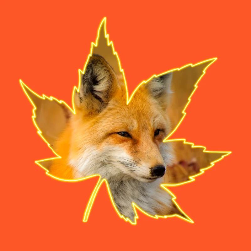 Fox leaf silhouette