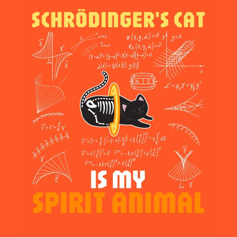 Physics Quantum Nerd Dead + Alive Schrödingers