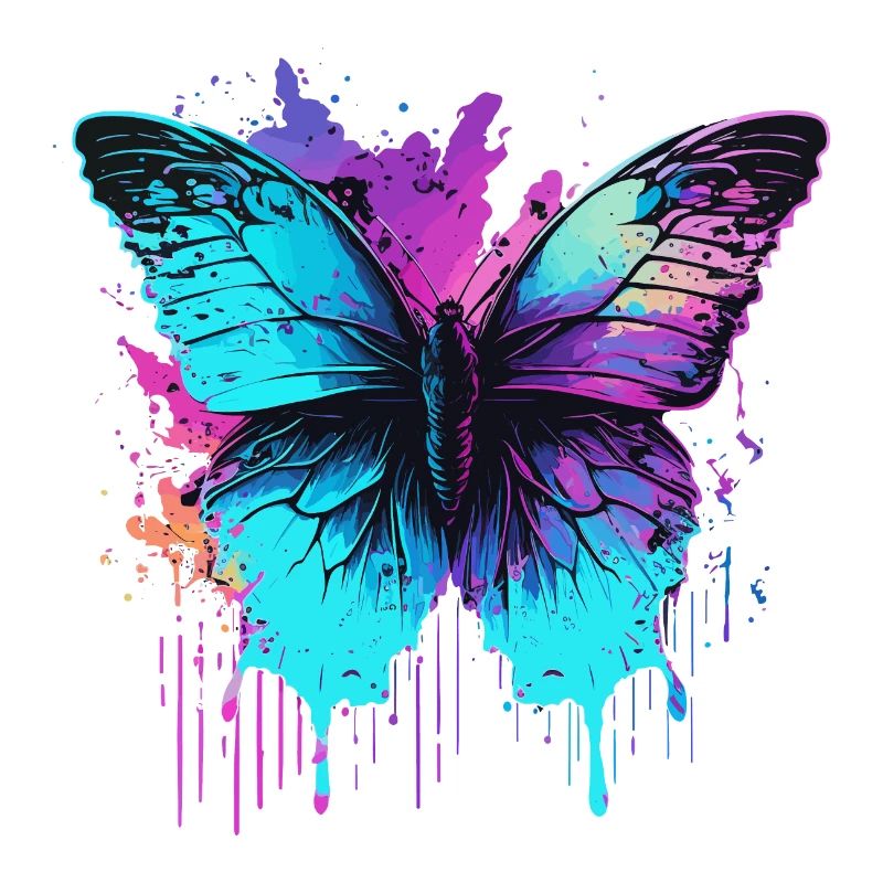 Glowing in Blue Butterfly