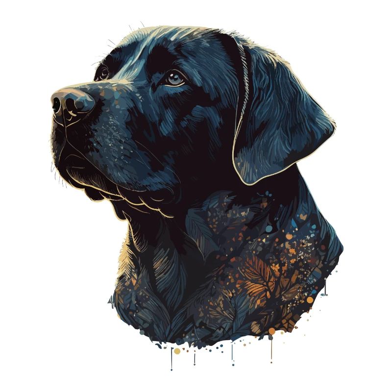 Erstaunlicher Labrador Retriever mit Blättern Stil Körper