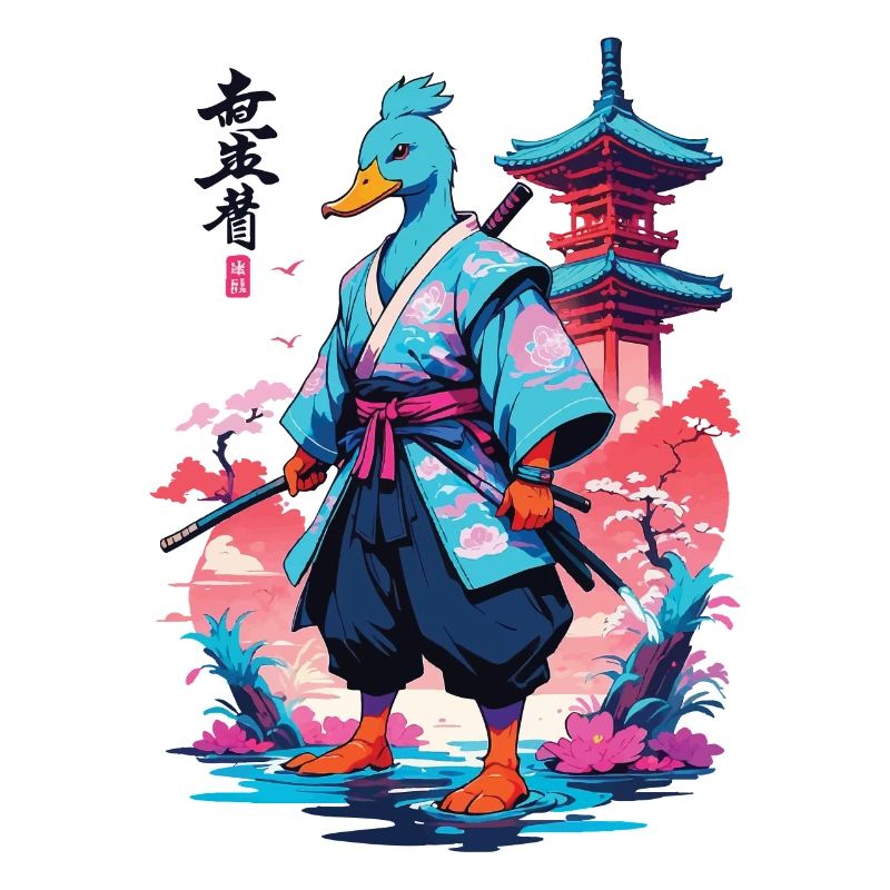 Esthétique Samurai Duck Style Vaporwave