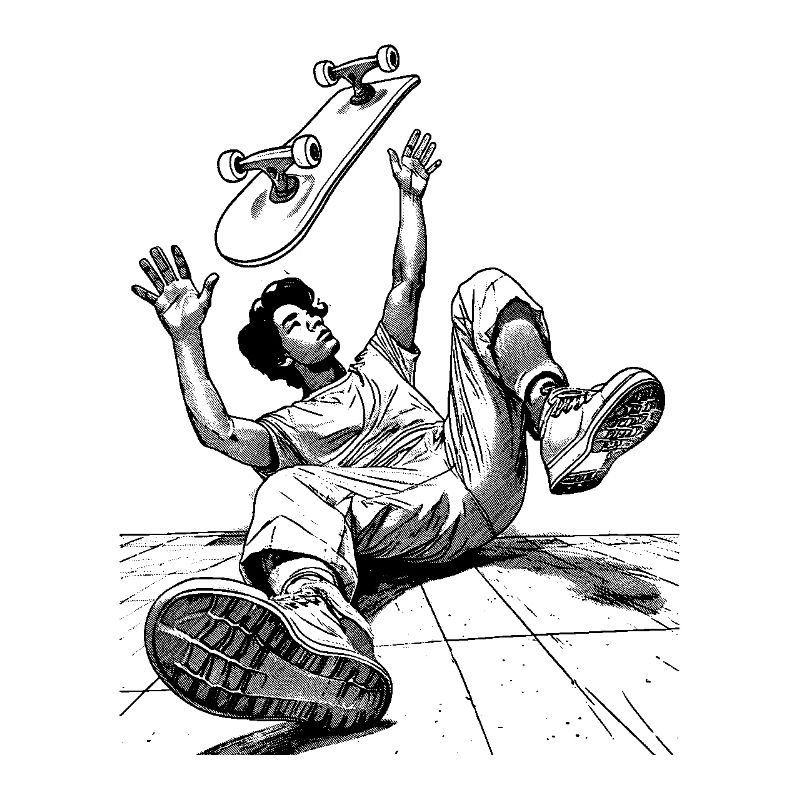 Typical Skater Fall – Humorous Shirt