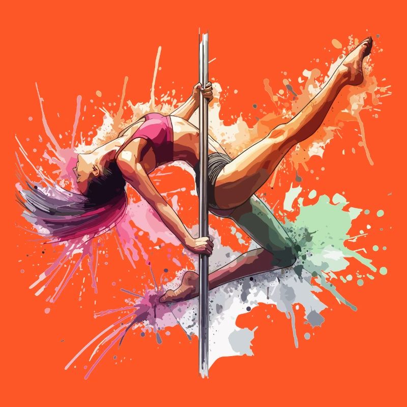 Pole Dance Dynamik Farben Poledance Geschenk