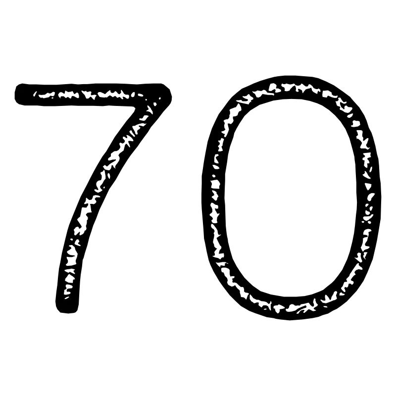 70 - Zahl - Geburtstag