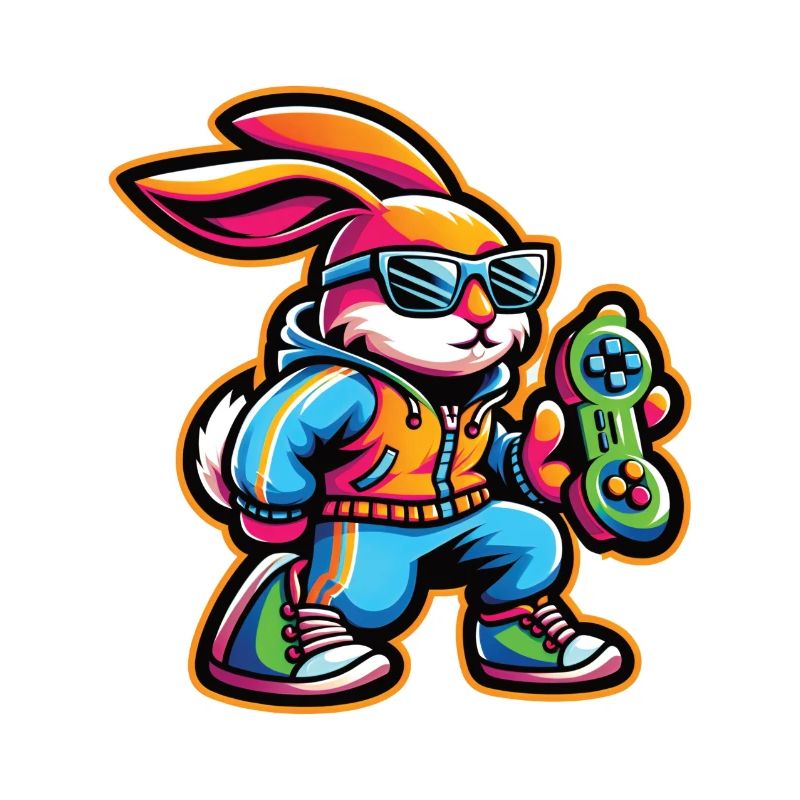 Gamer Easter Bunny for Nerds and Gamers