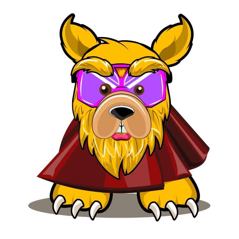 Hipster Terrier Doodle Art