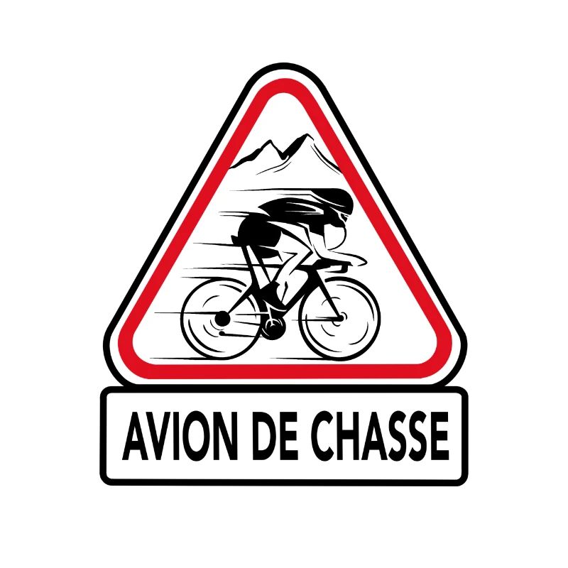 Avion de chasse panneau - Vélo de route