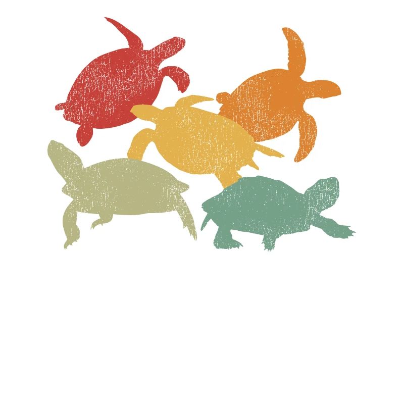 Sea Turtle Tortoise Retro Vintage