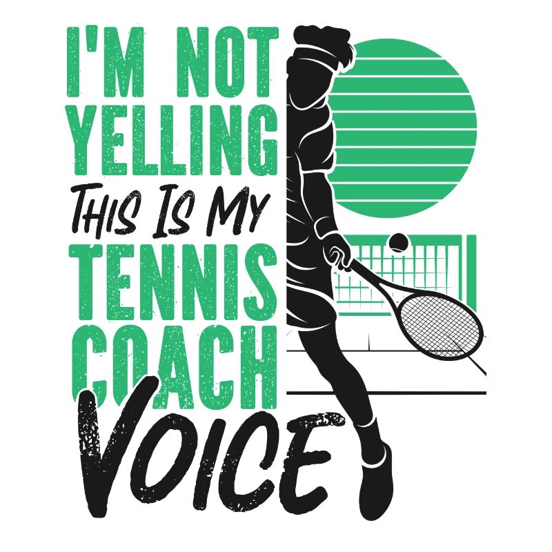 Funny Tennis Player Racket Coach