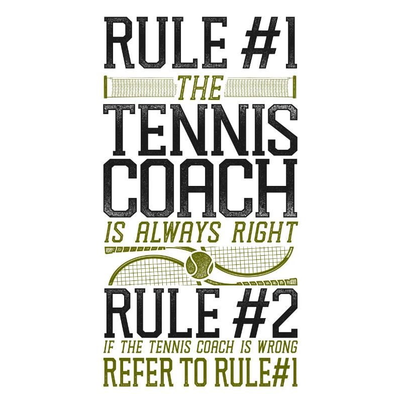 Funny Tennis Player Racket Coach