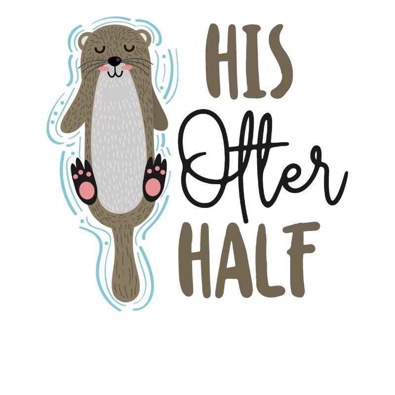 Otter Couple Pun Valentines Day